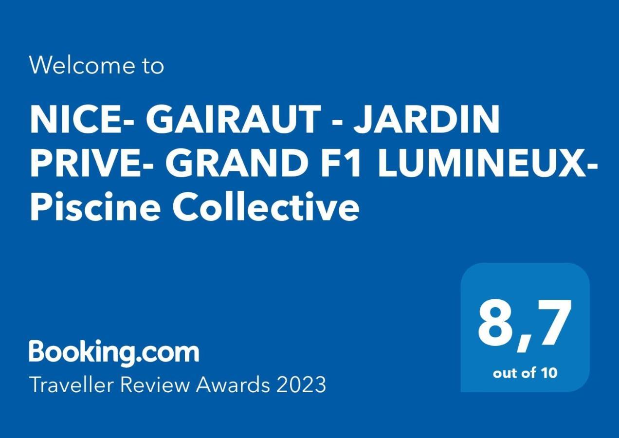 Nice- Gairaut - Jardin Prive- Grand F1 Lumineux-Piscine Collective エクステリア 写真